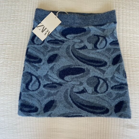 Blue Pattern Skirt from Zara - Picture 1 of 4